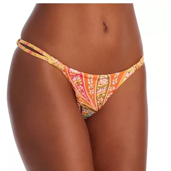Agua Bendita Orange Yellow Jude LulaSwim Bikini Bottoms Size XL NWT - Picture 1 of 9